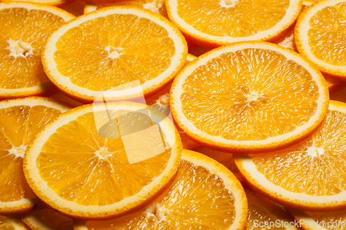 Image of Colorful orange fruit slices