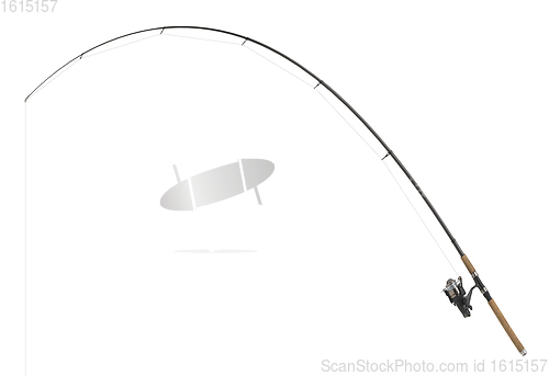 Image of isolated fishing pole