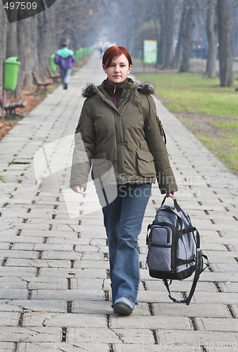 Image of Walking in an autumn park