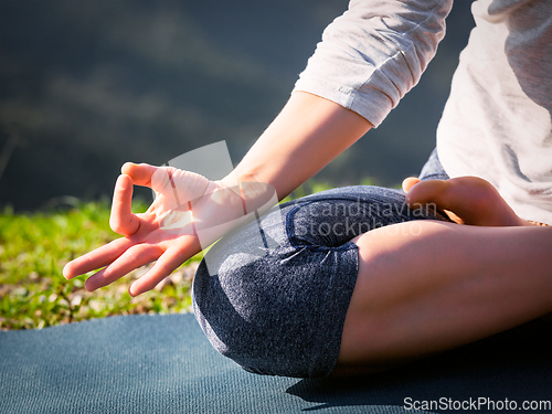 Image of Close up Padmasana lotus pose