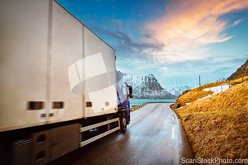 Image of Truck on road in Norway