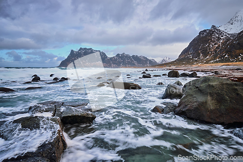 Image of Beach of fjord in Norway