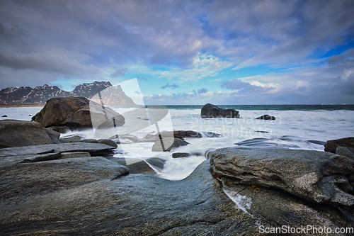 Image of Beach of fjord in Norway