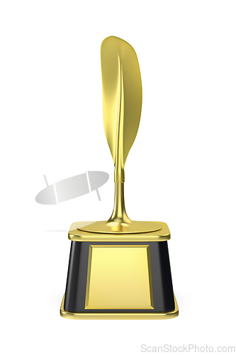 Image of Golden trophy for rowing, kayaking and canoeing