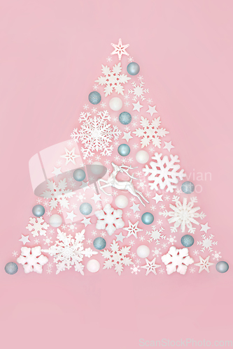 Image of Festive Christmas Tree Shape Decoration Concept