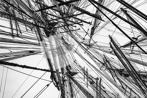 Image of Sailing ship masts.