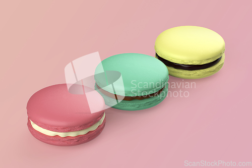 Image of Macarons with different colors and flavors