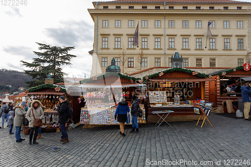 Image of Christmas market at Prague castle