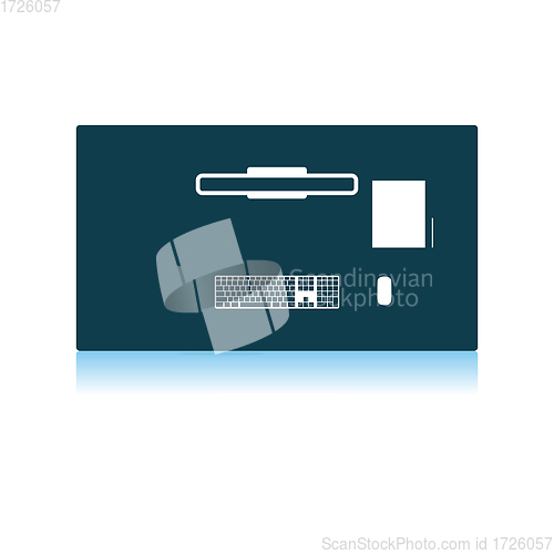 Image of Office Table Top View Icon