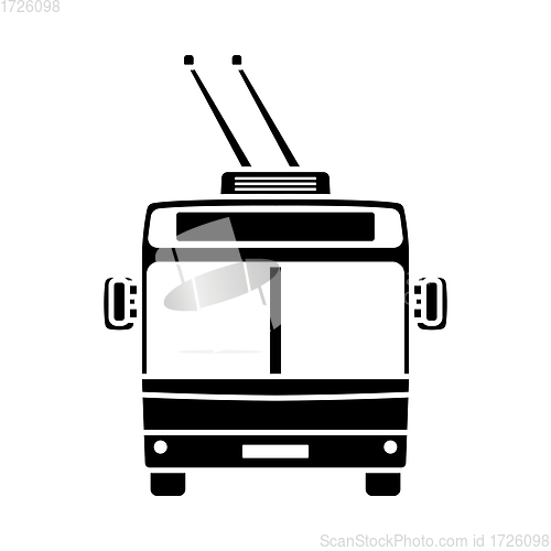 Image of Trolleybus Icon Front View