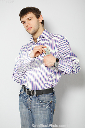 Image of The young man isolated on white background