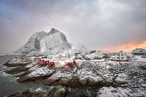 Image of Hamnoy fishing village on Lofoten Islands, Norway