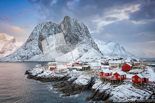 Image of Hamnoy fishing village on Lofoten Islands, Norway