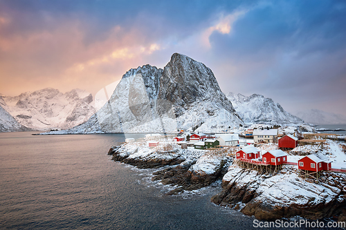 Image of Hamnoy fishing village on Lofoten Islands, Norway