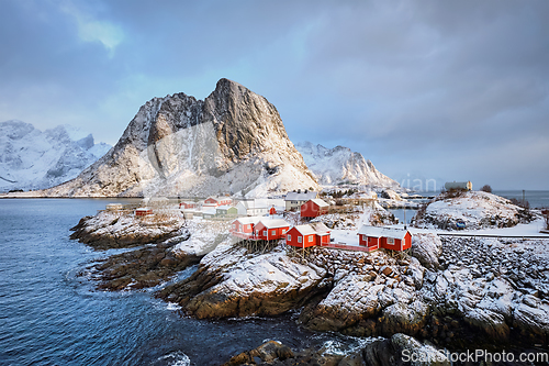 Image of Hamnoy fishing village on Lofoten Islands, Norway