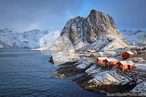 Image of Hamnoy fishing village on Lofoten Islands, Norway