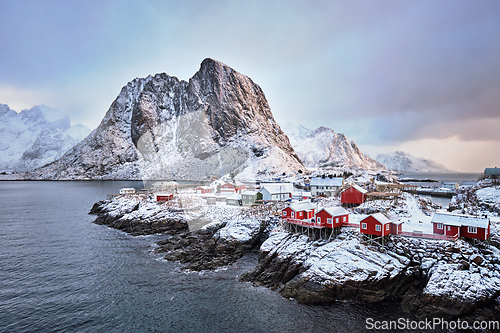 Image of Hamnoy fishing village on Lofoten Islands, Norway