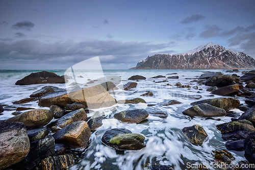 Image of Rocky coast of fjord in Norway