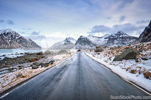 Image of Road in Norway on Lofoten islands