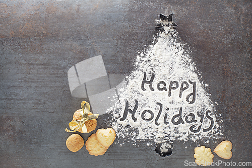 Image of Holidays baking celebration background