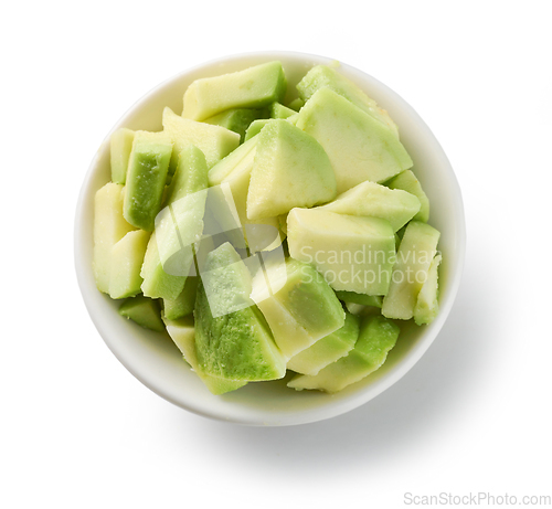 Image of bowl of fresh raw avocado