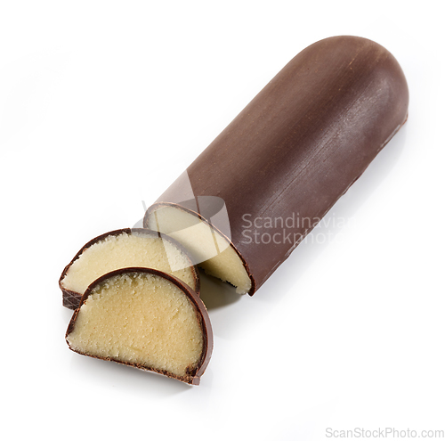 Image of marzipan on white background