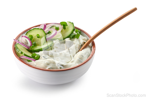 Image of bowl of tzatziki dip sauce 