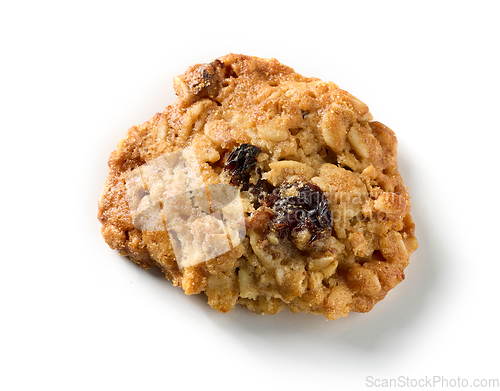 Image of freshly baked oatmeal cookie