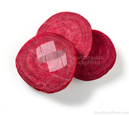 Image of fresh raw beetroot slices