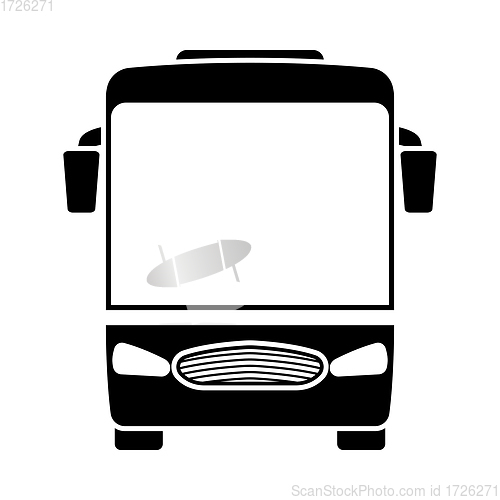 Image of Tourist Bus Icon Front View