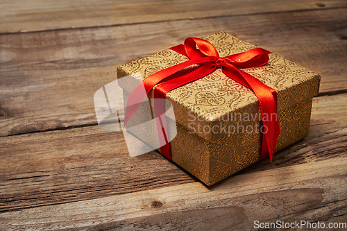 Image of Gift box with red ribbon