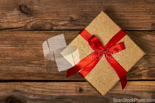 Image of Gift box with red ribbon