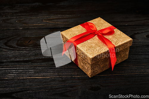 Image of Gift box with red ribbon