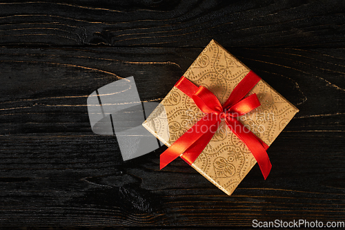 Image of Gift box with red ribbon