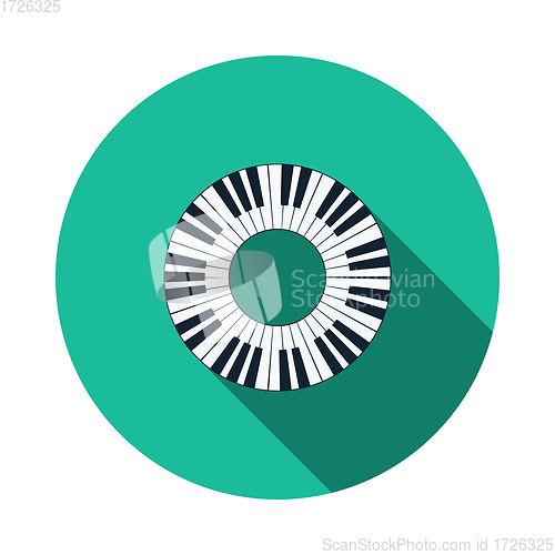 Image of Piano Circle Keyboard Icon