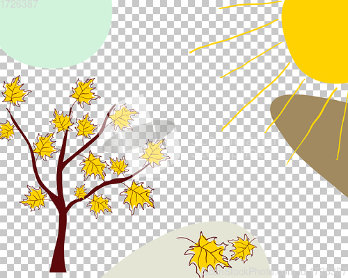 Image of Autumn greeting doodle card
