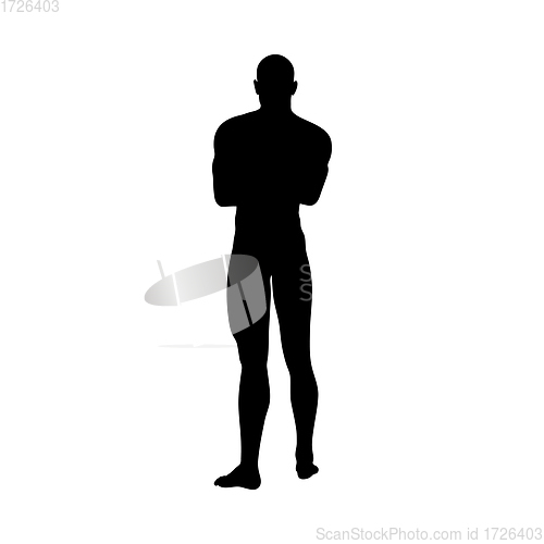 Image of Standing Pose Man Silhouette