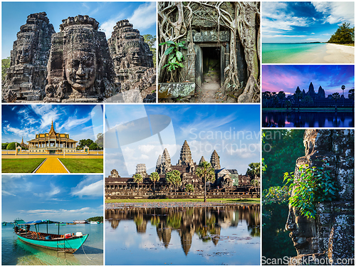 Image of Collage of Cambodia travel images