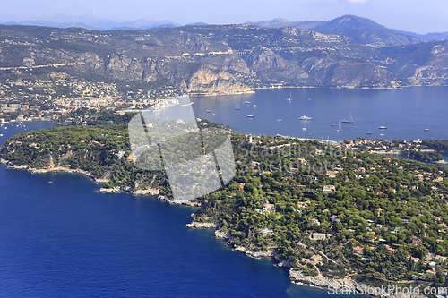 Image of Panorama of Saint Jean Cape Ferrat, French Riviera, France 