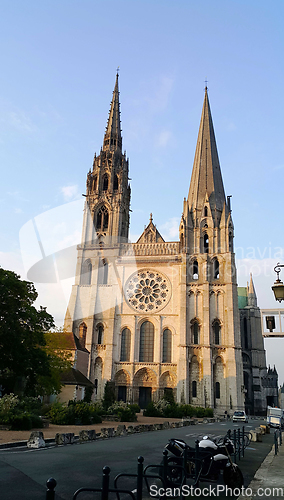 Image of Famous Cathedral of Notre-Dame in Chartres, France