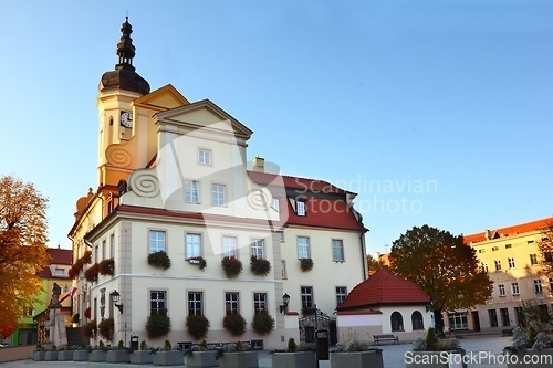 Image of Building of city Hall in Wolow, Poland