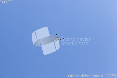 Image of helicopter in sky