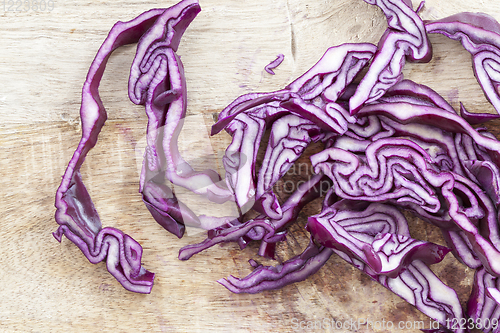 Image of sliced purple cabbage