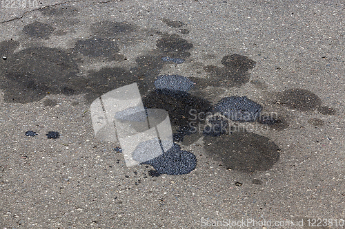 Image of stains of fuel oil