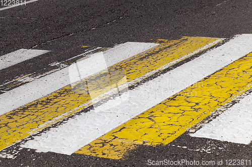 Image of old worn pedestrian crossing