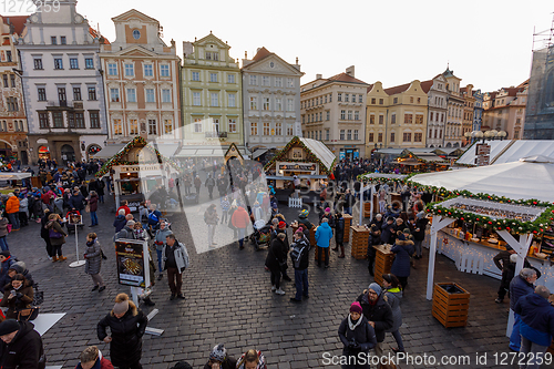 Image of Christmas advent market at Old Town Square, Prague