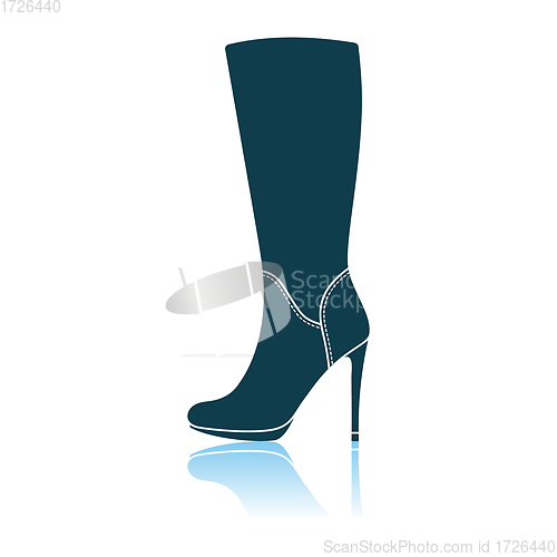 Image of Autumn Woman High Heel Boot Icon