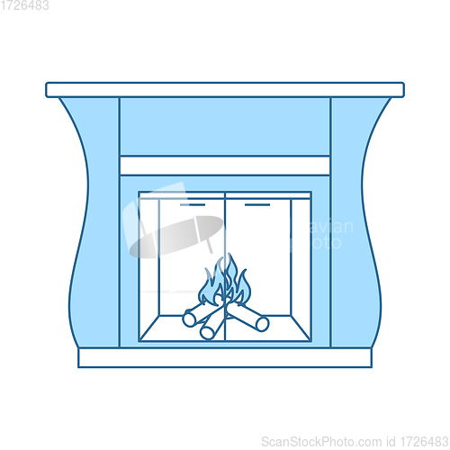 Image of Fireplace With Doors Icon