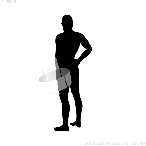 Image of Standing Pose Man Silhouette