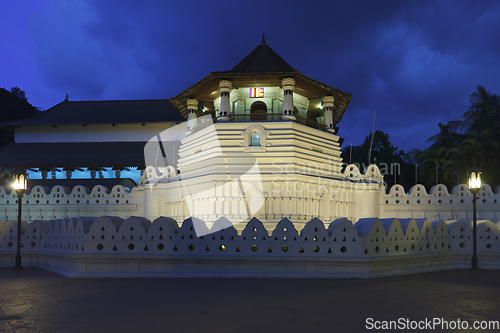 Image of Temple of the Tooth. Evening. Sri Lanka